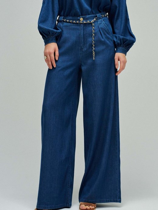 Damen Stoffhose - Chain Belt