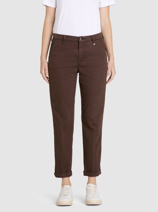 Damen Stoffhose - Chino turn up
