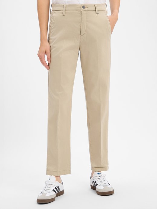 Damen Stoffhose - Chino turn up