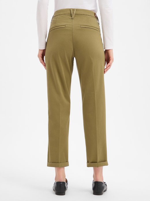 Damen Stoffhose - Chino turn up