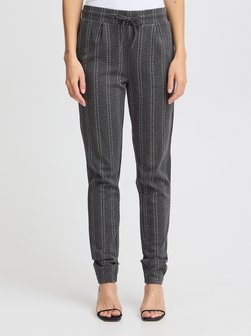 Artikelbild Damen Stoffhose - IHRUTI von Ichi in grau gestreift
