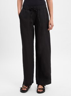 Artikelbild Damen Stoffhose aus Leinen - Chiara Belt von MAC in schwarz uni