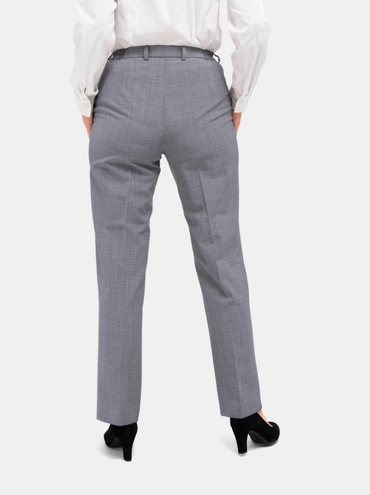 Damen Stoffhosen Uni/Melange - Kurzgöße