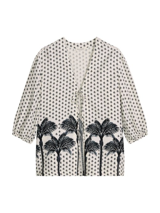 Damen Strandshirt  -  Palm Border Geo