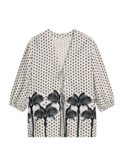 Damen Strandshirt  -  Palm Border Geo