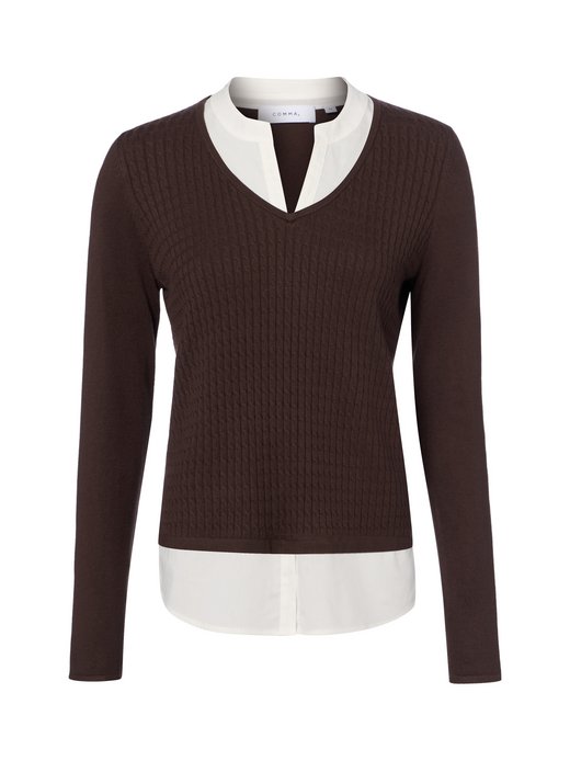 Damen Strick-Blusenshirt