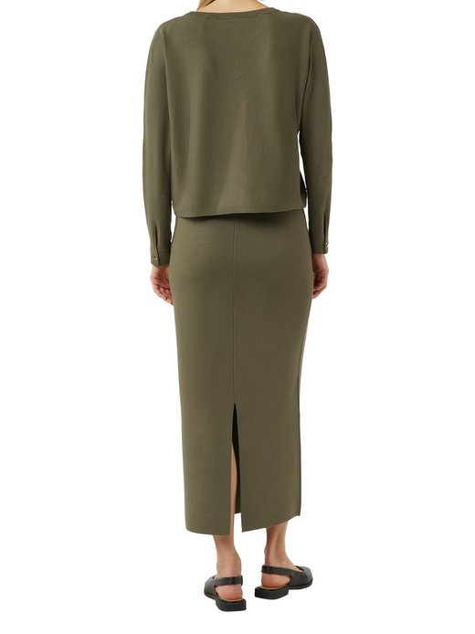 Damen Strick-Maxirock