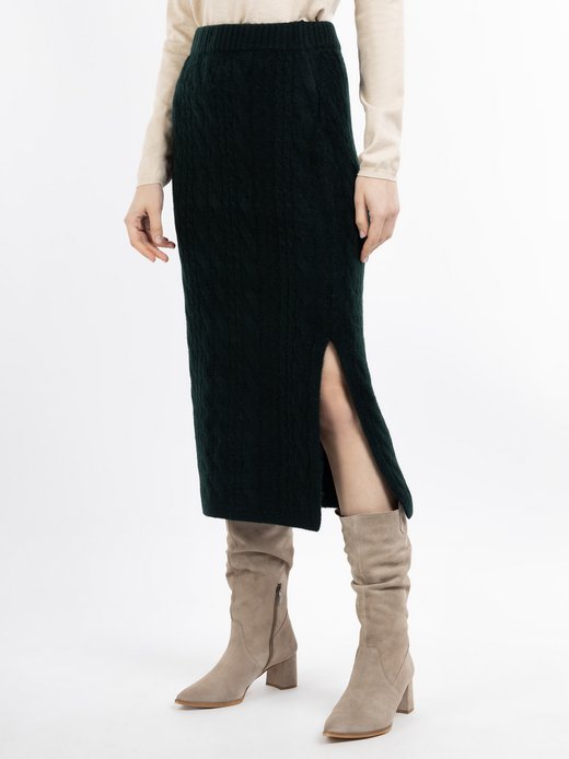 Damen Strick Midirock