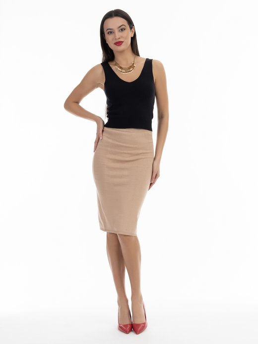 Damen Strick Midirock