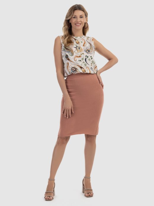 Damen Strick Midirock