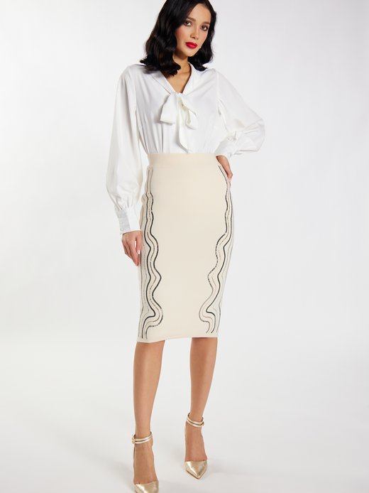 Damen Strick Midirock