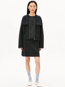 Damen Strick-Minirock mit Wolle