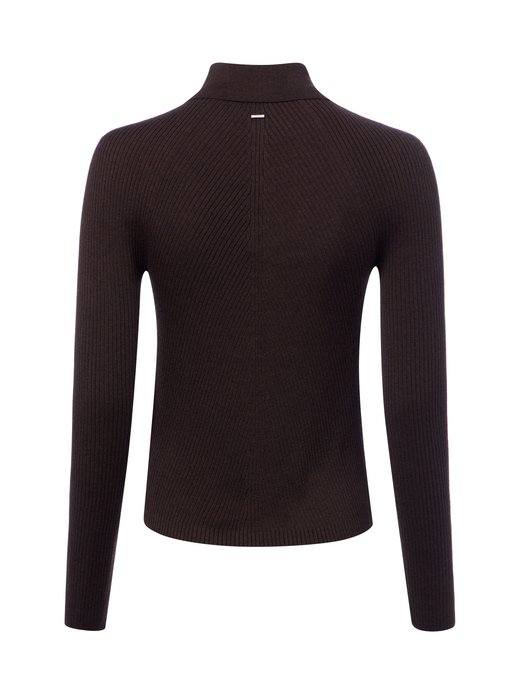 Damen Strick-Poloshirt aus Schurwolle - Faelina