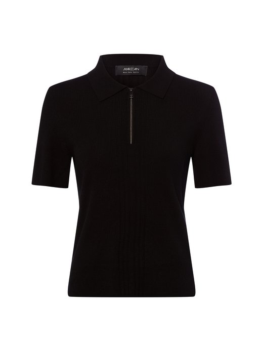 Damen Strick-Poloshirt mit Woll- und Cashmere-Anteil