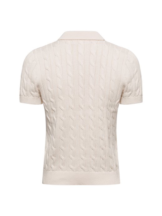 Damen Strick-Poloshirt