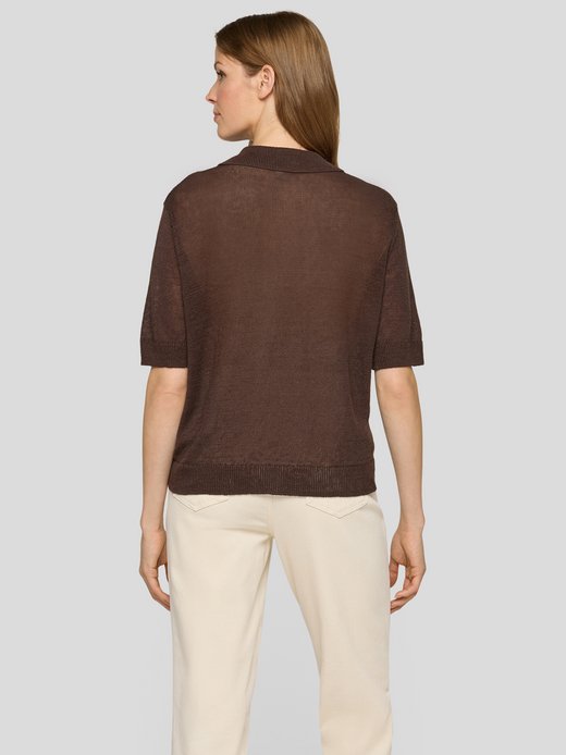Damen Strick-Poloshirt