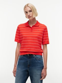 Damen Strick-Poloshirt