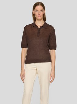 Damen Strick-Poloshirt