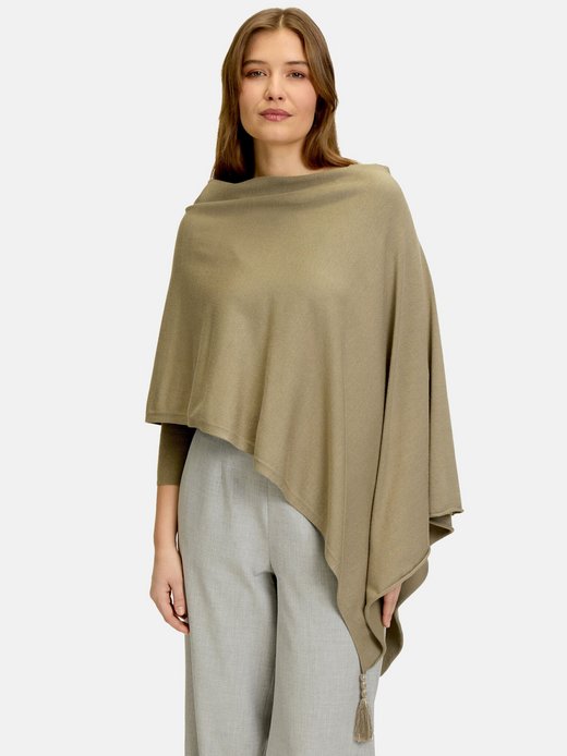 Damen Strick-Poncho