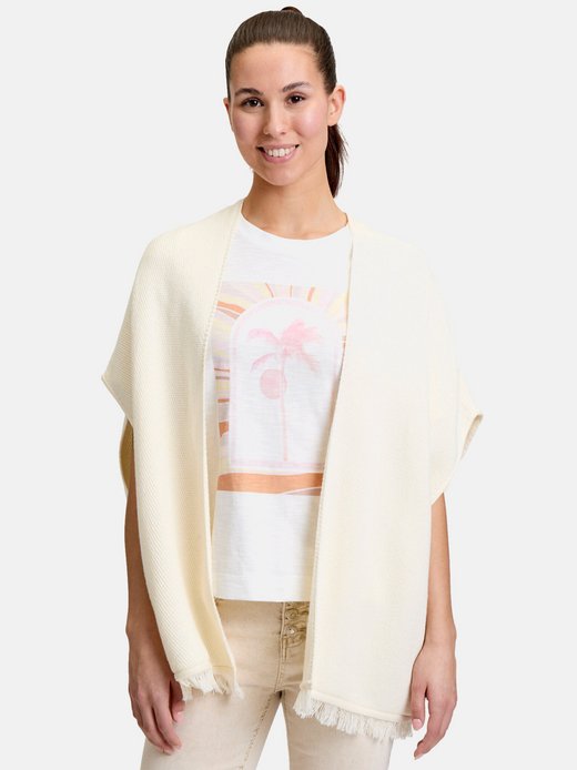 Damen Strick-Poncho