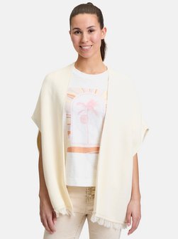 Artikelbild Damen Strick-Poncho von Cartoon in weiß mehrfarbig bedruckt