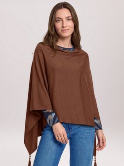 Damen Strick-Poncho