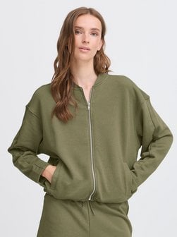 Artikelbild Damen Strickfleecejacke - IHMSKYLA CA von Ichi in grün uni
