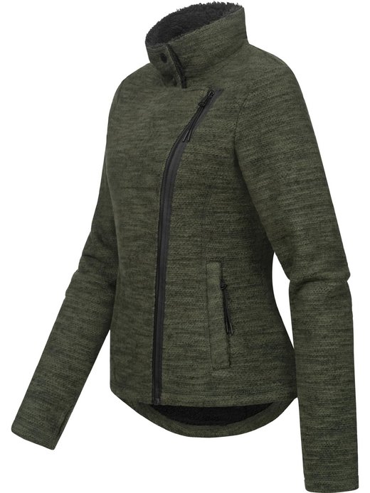 Damen Strickfleecejacke - Saskie Melange