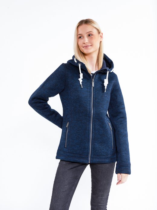 Damen Strickfleecejacke