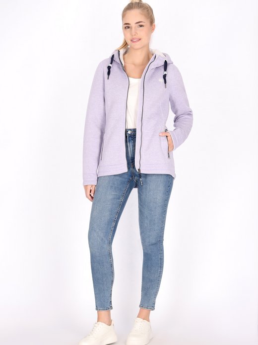 Damen Strickfleecejacke