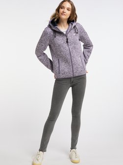 Damen Strickfleecejacke