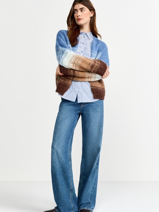 Damen Strickhülle mit Mohair-Anteil