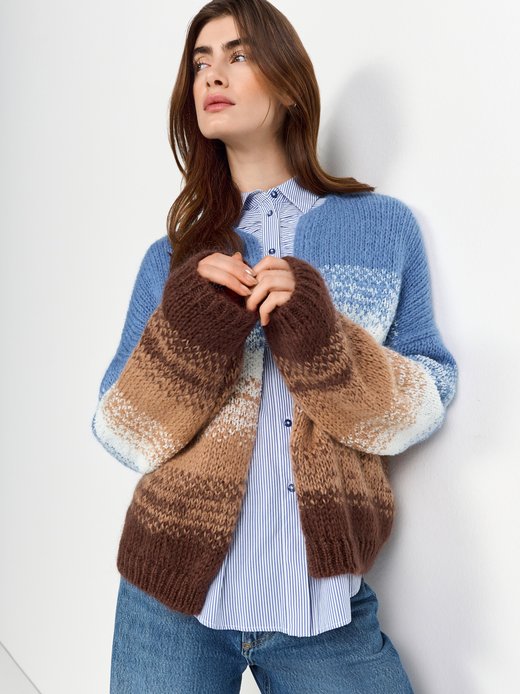 Damen Strickhülle mit Mohair-Anteil