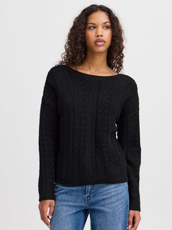 Artikelbild Damen Strickjacke - IHLIYANNA CA2 von Ichi in schwarz gemustert
