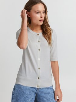 Artikelbild Damen Strickjacke - PZSARA von PULZ Jeans in grau uni