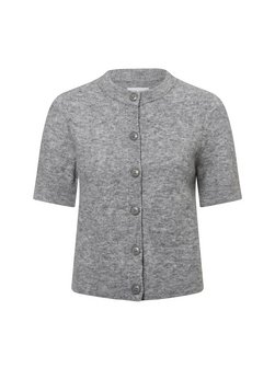 Artikelbild Damen Strickjacke mit Alpaka-Anteil  - Sanoura von Samsøe Samsøe in grau uni