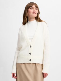 Artikelbild Damen Strickjacke mit Alpaka-Anteil von Marie Lund Collection in ecru uni