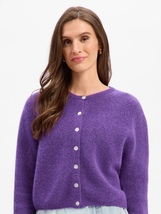 Damen Strickjacke mit Alpaka und Wolle