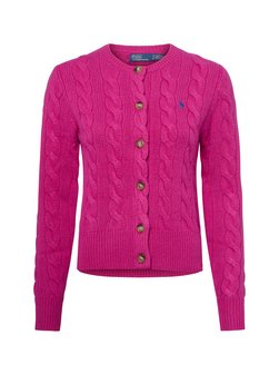 Artikelbild Damen Strickjacke mit Cashmere-Anteil von Polo Ralph Lauren in fuchsia uni