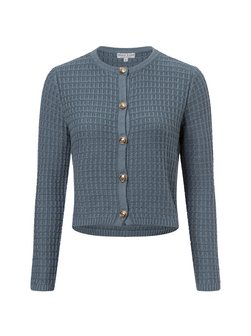 Damen Strickjacke mit Cashmerenteil