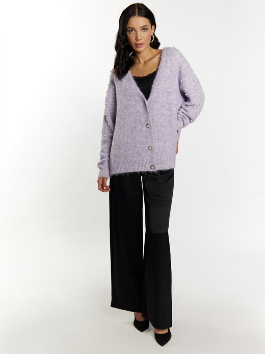 Damen Strickjacke mit Perlen