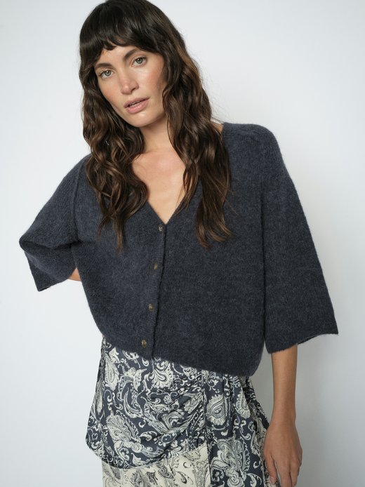 Damen Strickjacke mit Woll- und Alpaka-Anteil - MMThora Lizet