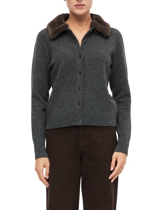 Damen Strickjacke mit Wollanteil