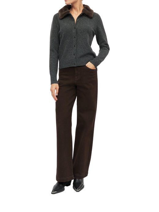 Damen Strickjacke mit Wollanteil