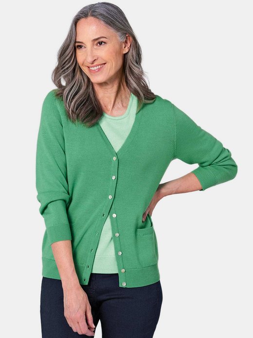 Damen Strickjacken Uni