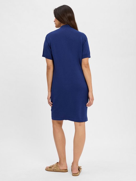 Damen Strickkleid mit Leinenanteil