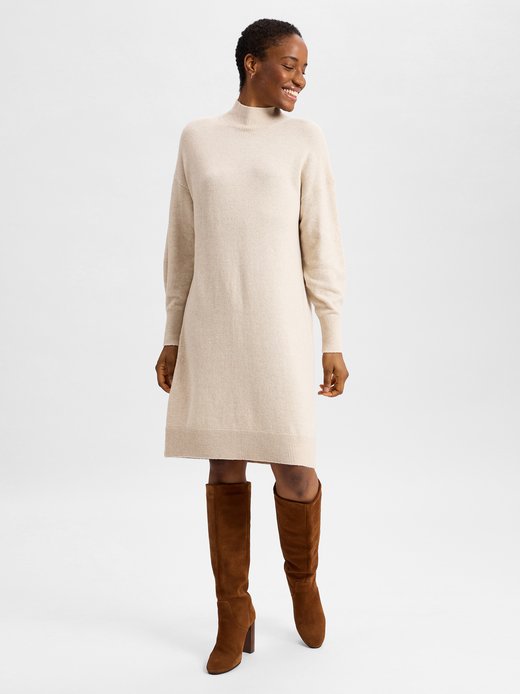 Damen Strickkleid mit Wollanteil