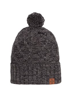 Artikelbild Damen Strickmütze - OXPom von OXMO in schwarz meliert