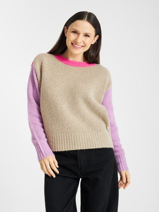 Damen Strickpolopullover