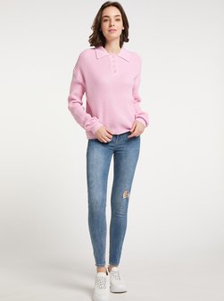 Damen Strickpoloshirt